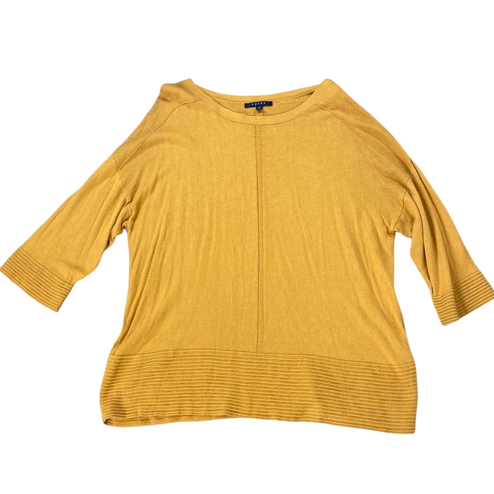 ❤️ woman’s Cyrus mustard color lightweight sweater size 2X